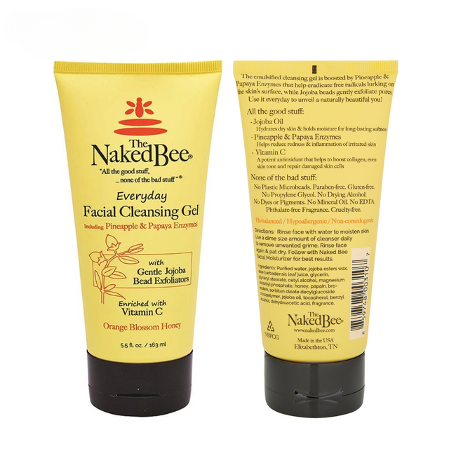 The Naked Bee Orange Blossom Honey Facial Cleansing Gel 5.5oz