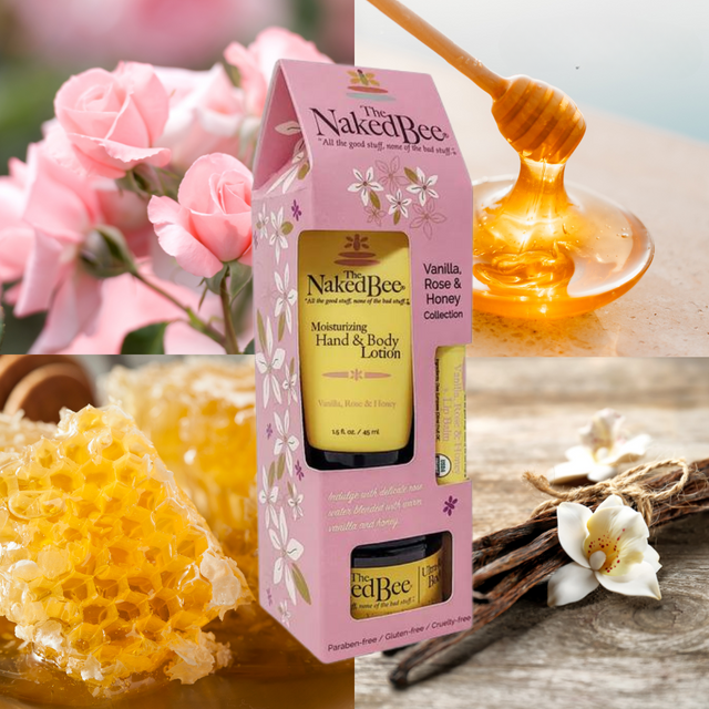 The Naked Bee Vanilla, Rose & Honey Gift Collection
