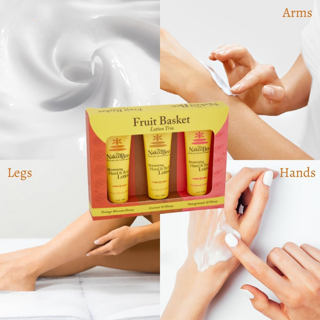 The Naked Bee Hand & Body Lotion Fruit Basket Trio