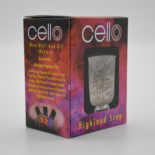 Cello Porcelain Plug In Electric Wax Burner - Highland Stag