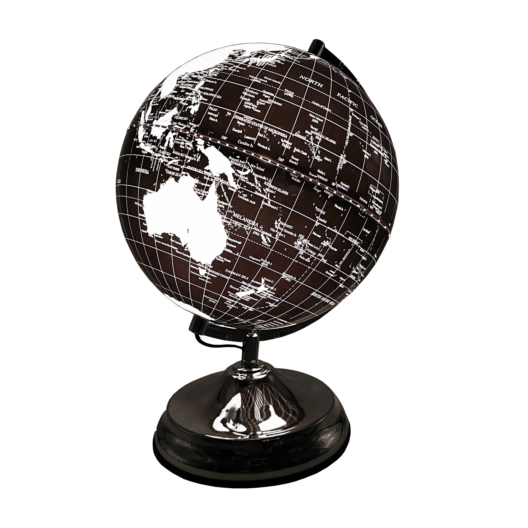 Gleneagles Travel Globe - Black & Silver | Collectables