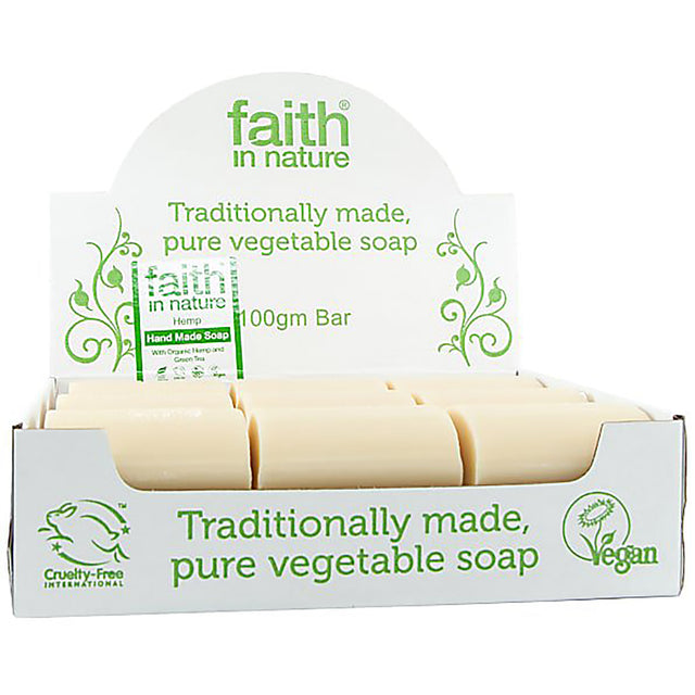 Faith in Nature Unwrapped Soap 100gm - Hemp w/Lemongrass & Green Tea