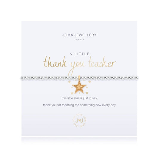 Treat your your favourite teacher with a special gift that will make their year! Show them how much you appreciate them with Joma Jewellerys thoughtfully designed A Little Joma bracelet specially for that teacher who went above and beyond.