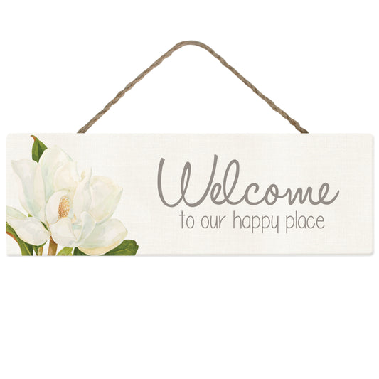 Splosh Magnolia Hanging Sign - Welcome