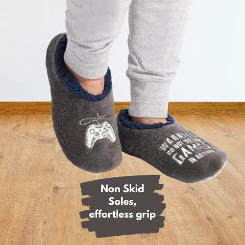 Splosh Men's Grey Gamer Slippers
