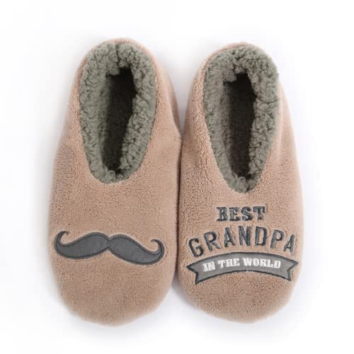 Splosh Men's Brown Grandpa Slippers