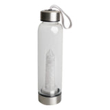 Cello Stainless Steel Crystal Drinking Flask - Quartz Chips