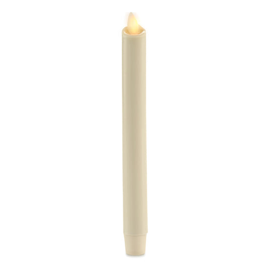 Made with 100 % pure paraffin wax, this 1.0" x 9.75" candle features a realistic flame creating a unique flickering flame effect. Safe for indoor use only. 