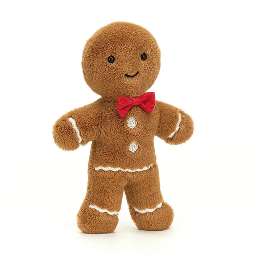 Jolly Gingerbread Fred is a biscuit buddy, full of merry mischief! Smartly dressed in rich, spiced fur, Fred wears cream cuffs, embroidered buttons and a suedey scarlet bow-tie. This ginger jokester loves running around, causing chaos wherever he goes!