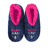Who doesnÅ¾t love a quote? These luxe velvet, quirky embroidered Mamma Bear slippers are the perfect pair for the woman seeking something fun yet functional.
With styles and sizes to suit every age, snuggle up with the whole family with Sploshs Snugg Ups slippers!



