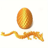 3D Printed Large Dragon & Egg - Gold