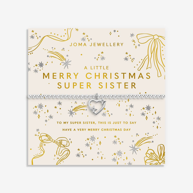 Joma Jewellery Bracelet - Christmas A Little "Merry Christmas Super Sister"
