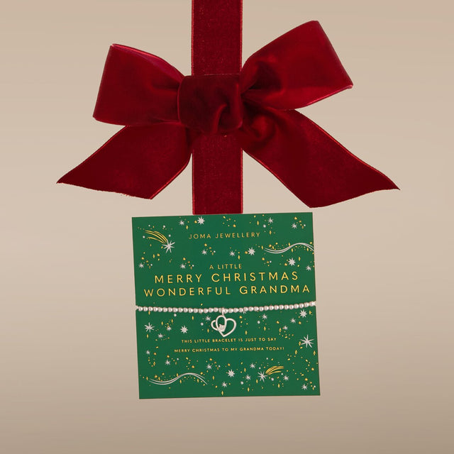 Joma Jewellery Bracelet - Christmas A Little "Merry Christmas Wonderful Grandma"