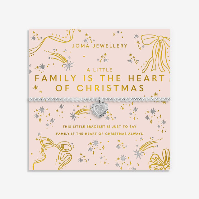 Joma Jewellery Bracelet - Christmas A Little "Family Is The Heart Of Christmas"