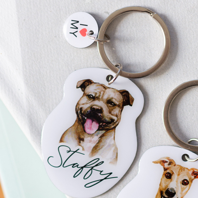 Splosh Pet Keyring - Staffy