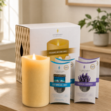 Luminara Indoor Fragrance Diffusing Pillar & 2 F/Lavender & 2 Sea Min. Mist Pods