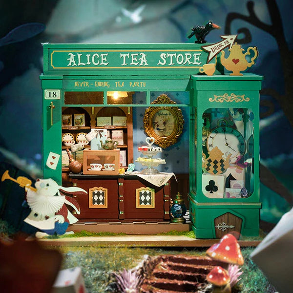 ROBOTIME Alice's Tea Shop DIY Model Kit