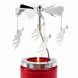 Gemstone Candle with Convection Spinner 200g - Spiced Cinnamon With Red Agate