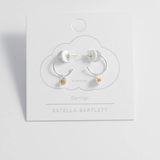 Estella Bartlett Mini Wildflower Hoop Drop Earrings - Silver And Gold Plated