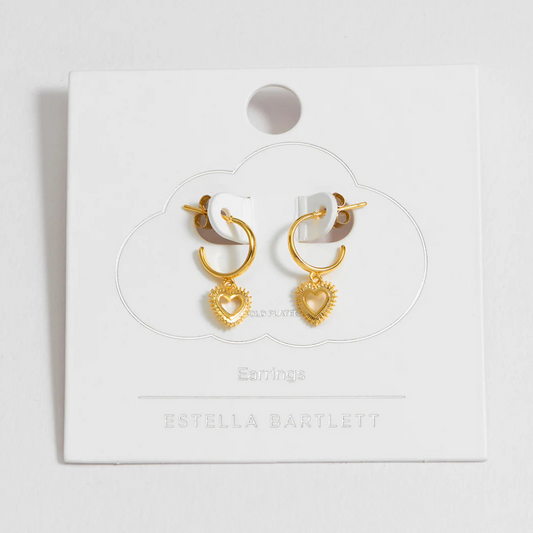 Estella Bartlett Plain Heartburst Hoop Earrings