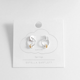 Estella Bartlett Multi Flower Hoop Earrings - Silver Plated