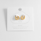 Estella Bartlett Chunky Textured Hoops - Gold Plated