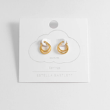 Estella Bartlett Double Twisted Hoop Earrings - Gold Plated