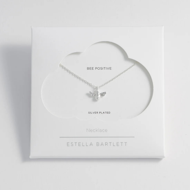 Estella Bartlett Bee Positive Bee Necklace - Silver Plated