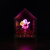 Gleneagles Neon Santa battery-powered LED light – shown illuminated