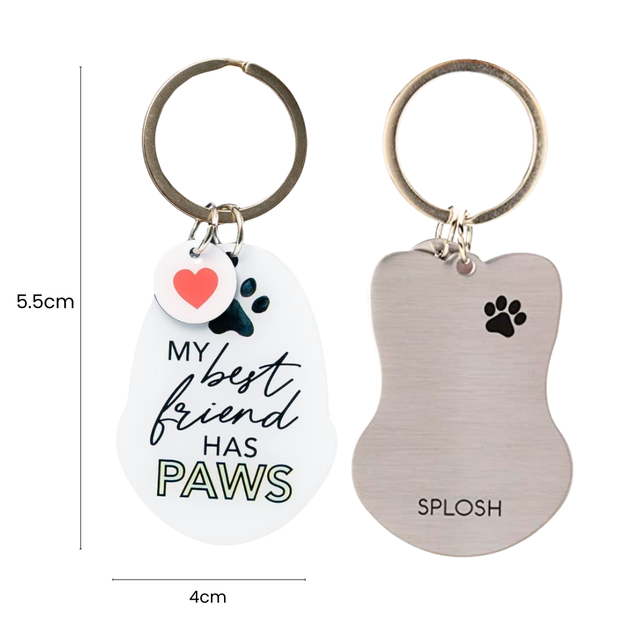 Splosh Pet Keyring - Best Friend Has Paws