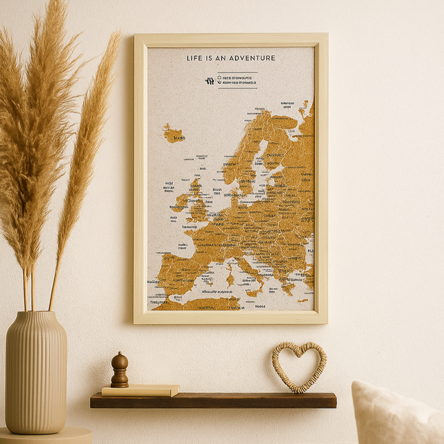 Splosh Travel Map - Europe Map - Small - White