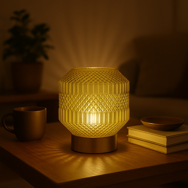 Cello Lighting - Oriental Lantern Medium Amber