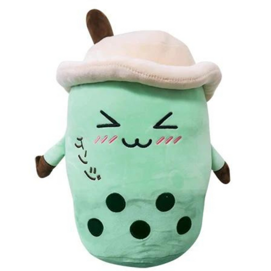 Introducing the Happy Yabu Boba Man in green! Made from polyester and filled with cuteness, this Kenji Yabu Green Boba Man will definitely make you smile.