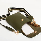 Alice Wheeler Brompton Honeycomb Cross Body Bag - Olive