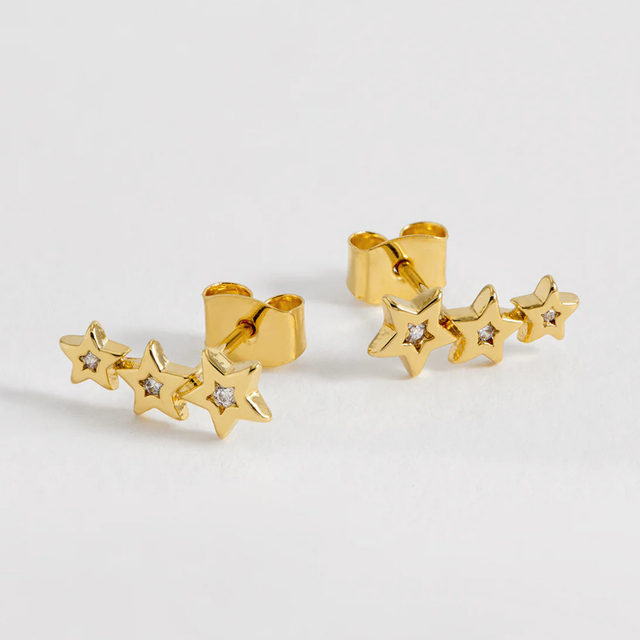 Estella Bartlett CZ Star Stud Crawler - Gold