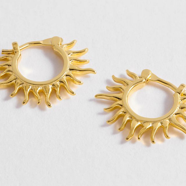 Estella Bartlett Sun Huggie Hoop Earrings - Gold Plated