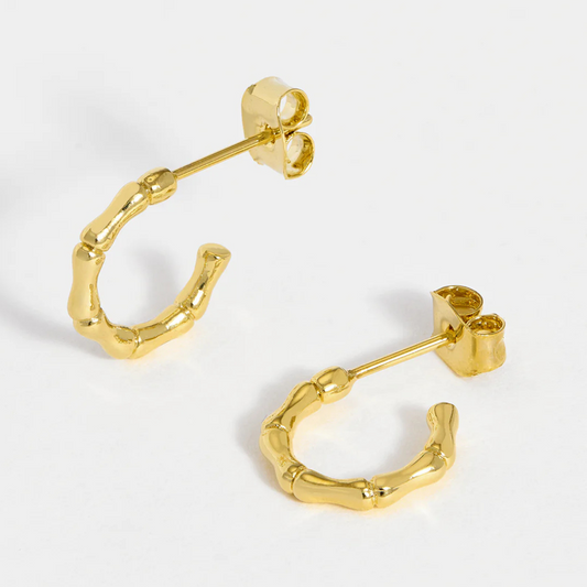 Estella Bartlett Small Bamboo Hoop Earrings - Gold