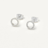 Estella Bartlett Cz Circle Earrings - Silver Plated - Np