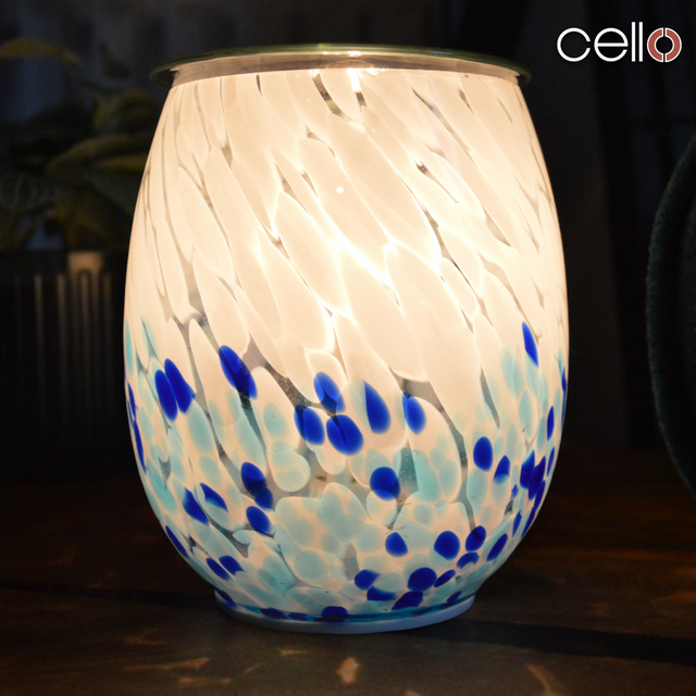 Cello Electric Wax Burner Art Glass - Crashing Waves