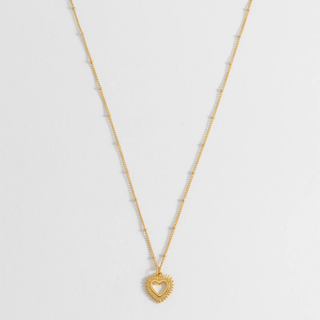 Estella Bartlett Heartburst Pendant Necklace Gold Plated