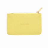 Estella Bartlett Pale Yellow Saffiano Card Purse