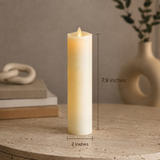 Luminara Indoor 2.0" x 7.9" Ivory Slim Pillar
