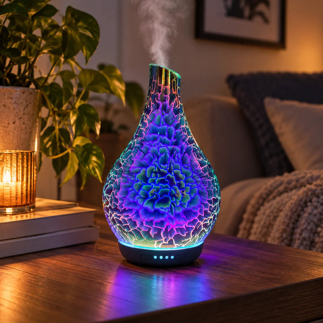Cello Large Ultrasonic Diffuser with Set of 3 x 10ml Aroma Oils - Lightning