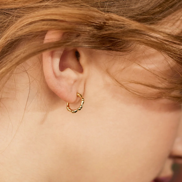 Estella Bartlett Small Bamboo Hoop Earrings - Gold