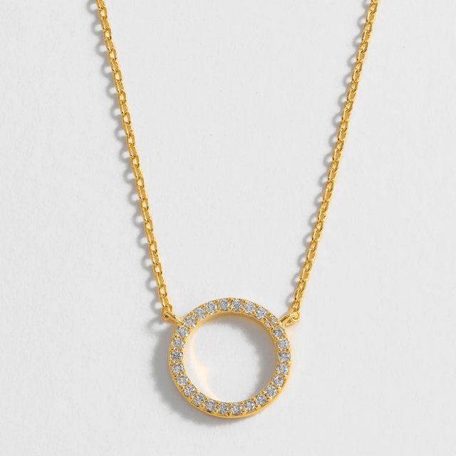 Estella Bartlett Circle CZ Necklace Gold Plated