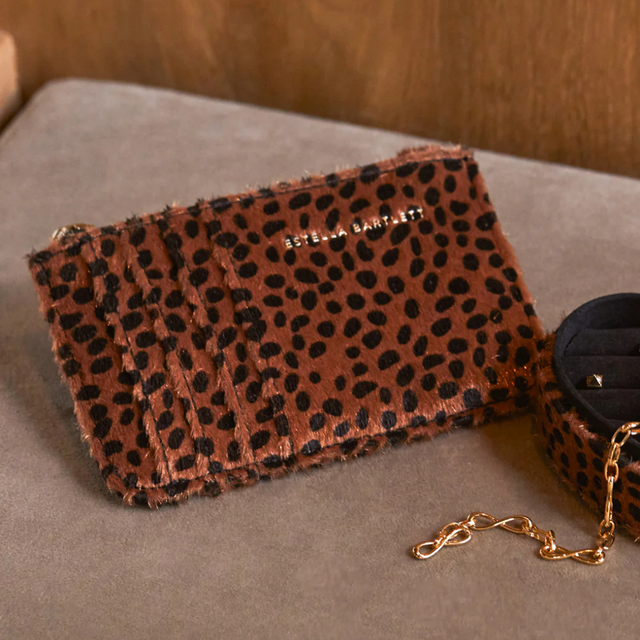 Estella Bartlett Rectangle Card Purse Cheetah Print