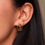 Estella Bartlett Textured Oval Hoops Gold Plated