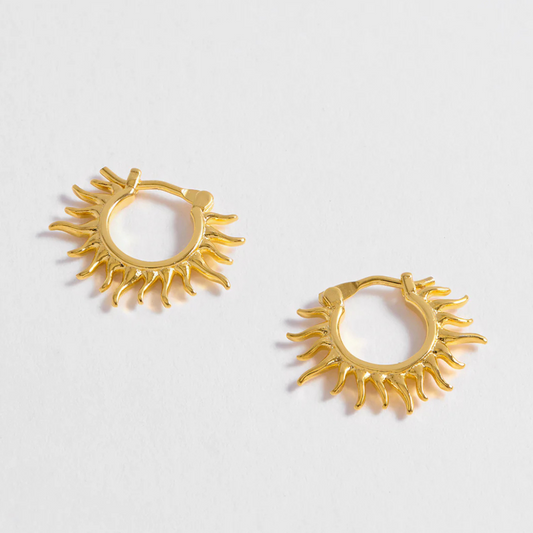 Estella Bartlett Sun Huggie Hoop Earrings - Gold Plated