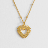 Estella Bartlett Heartburst Pendant Necklace Gold Plated