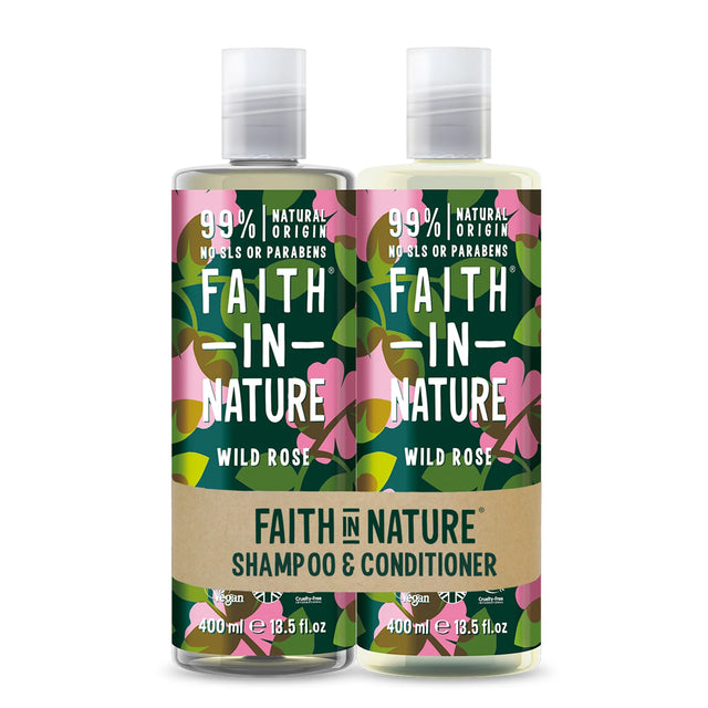 Faith in Nature Wild Rose Shampoo & Conditioner Duo